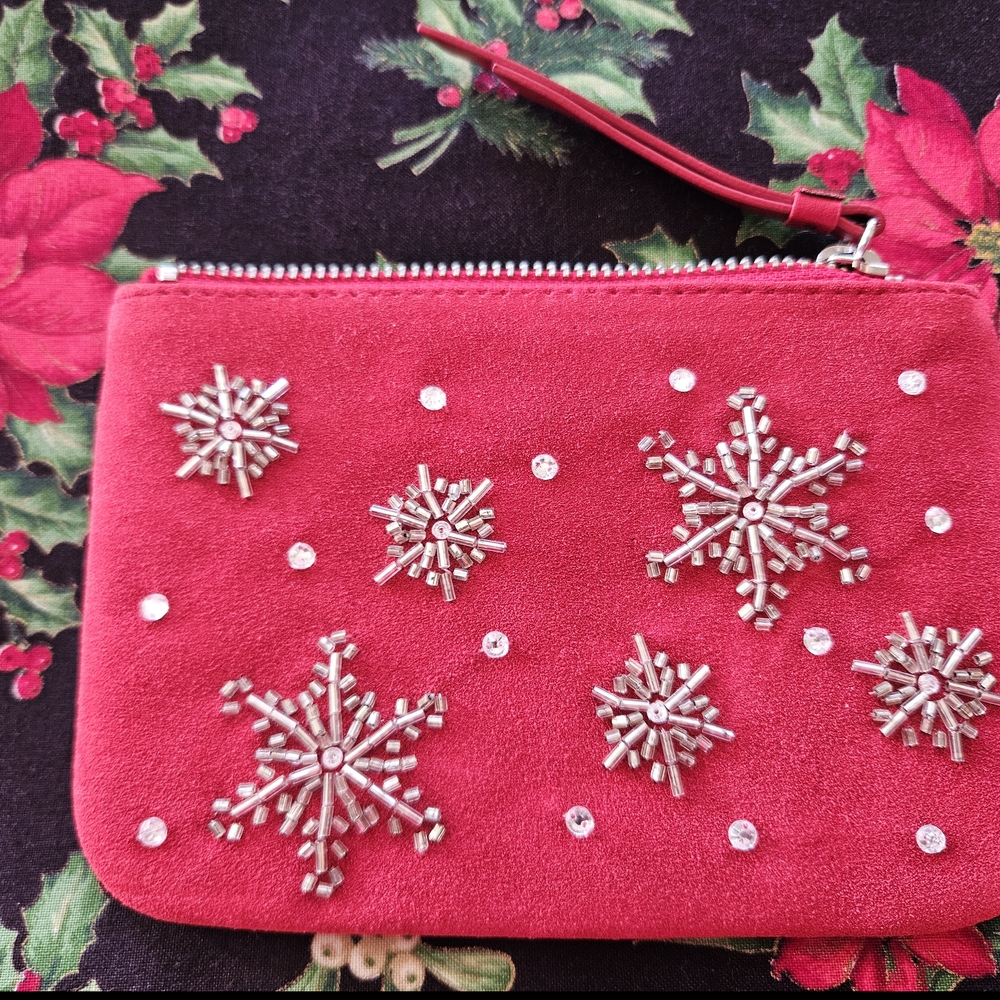 Red Embellished Clutch